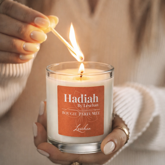 Bougie Parfumée Hadiah - miel et fleurs d'orange